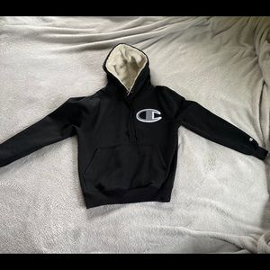 Champion Super Fleece Black Hoodie